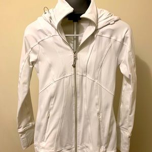 Athlete zip front jacket with hood